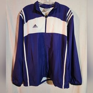 Vintage 2004 Adidas Climaproof Track Jacket In Purple And White Size Medium